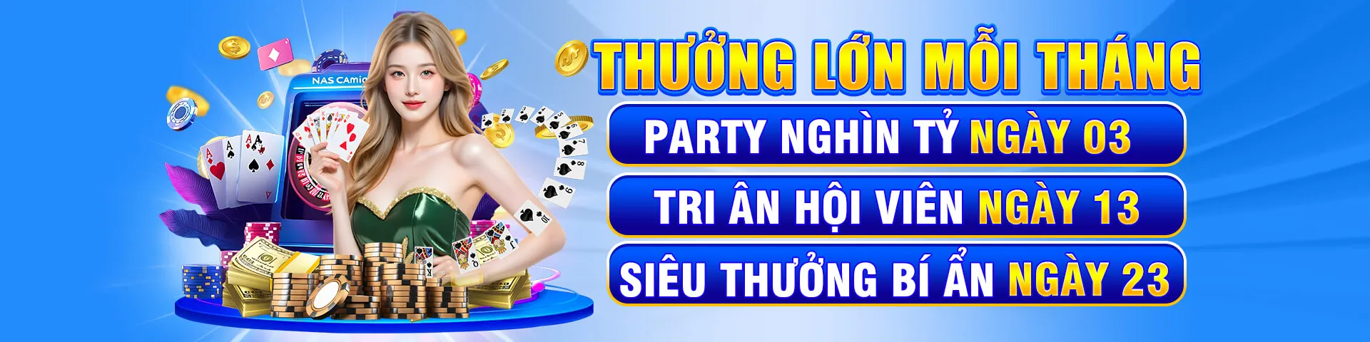 Hình ảnh M88 Nổ Hũ 2026 với biểu tượng jackpot lớn và các máy slot sáng chói